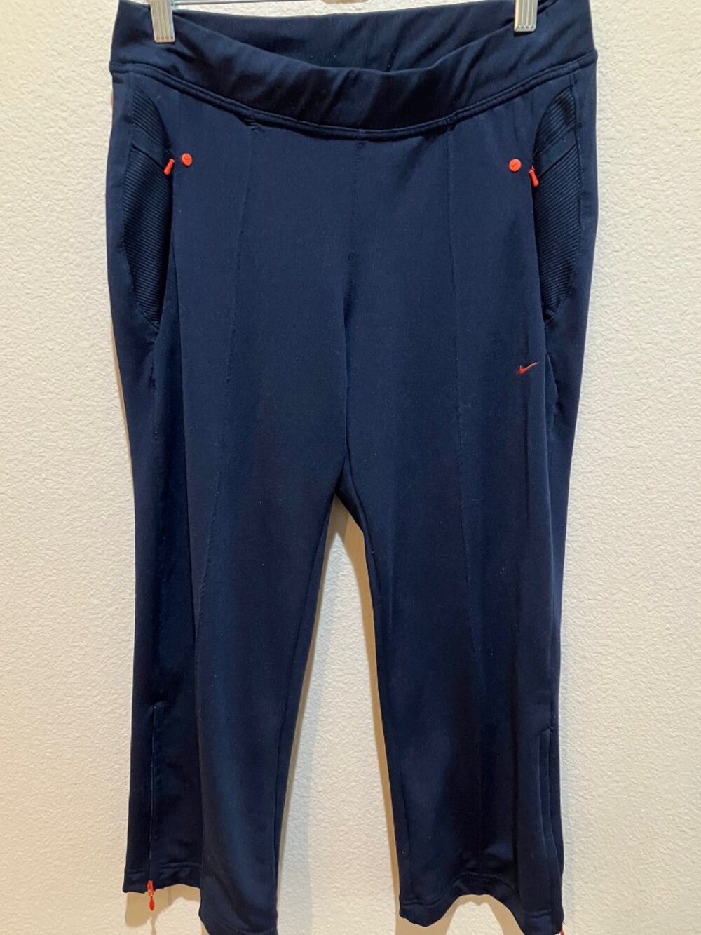 Nike Capri Athletic Pants Leggings Zip Pocket Running Yoga Women's M
